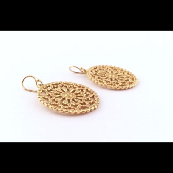 COPY - Gold Vermeil Boho Earrings Dangle - Picture 3 of 4